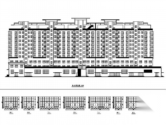 [漯河]某十一层商住两用楼建筑施工图cad施工图下载【ID:166702128】