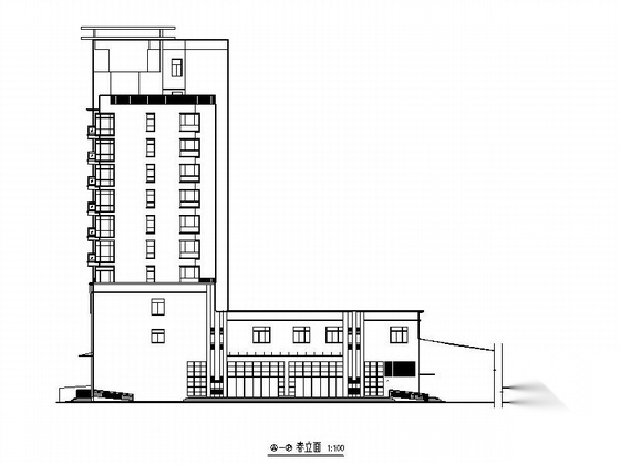 [漯河]某十一层商住两用楼建筑施工图cad施工图下载【ID:166702128】