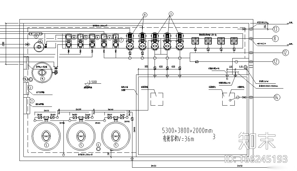 逆流式泳池水处理方案设计图施工图下载【ID:166245193】