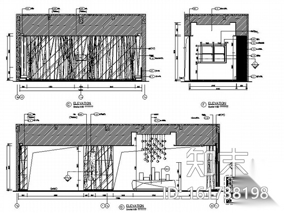 [广东]园林小区售楼部室内装修施工图（含效果）cad施工图下载【ID:161738198】