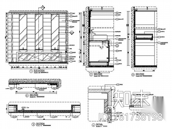 [广东]园林小区售楼部室内装修施工图（含效果）cad施工图下载【ID:161738198】