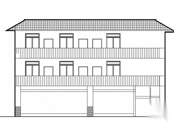 [西昌]某林业局三层宿舍楼建筑扩初图cad施工图下载【ID:168484164】