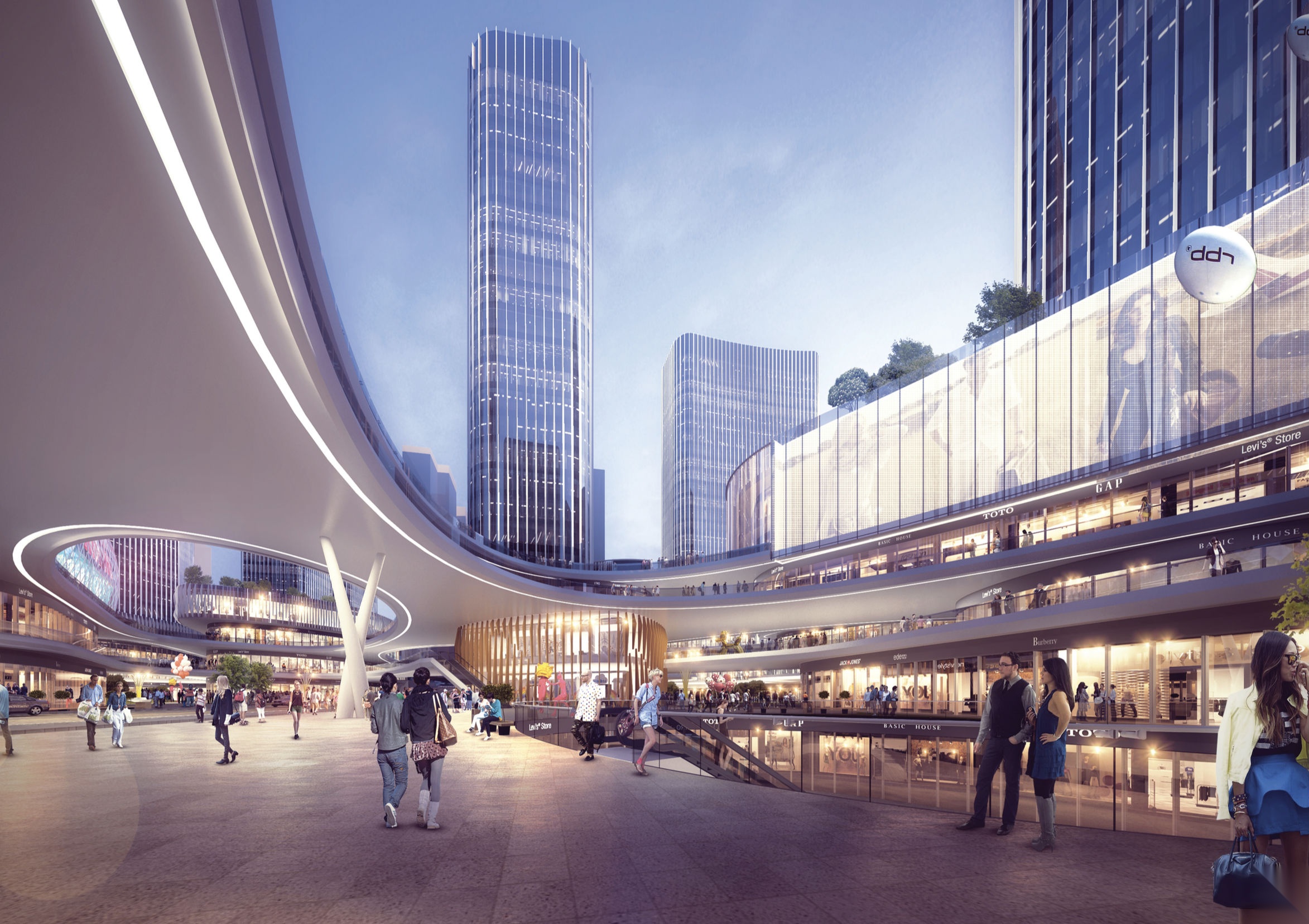 [山东]aedas凯达济南都市休闲办公商业综合体建筑设计.