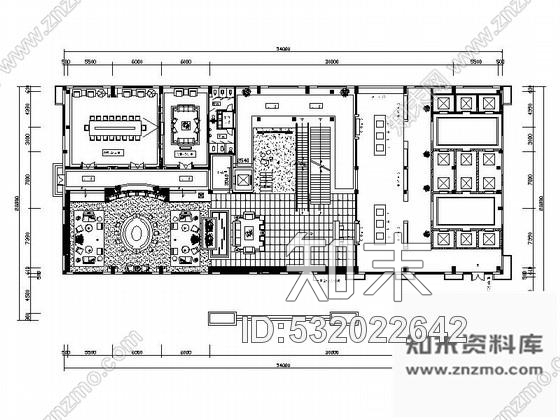 施工图高档时尚现代酒店大堂吧室内装修施工图含效果图施工图下载【ID:532022642】