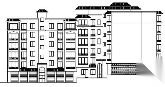 某六层商住楼建筑方案图cad施工图下载【ID:149852119】