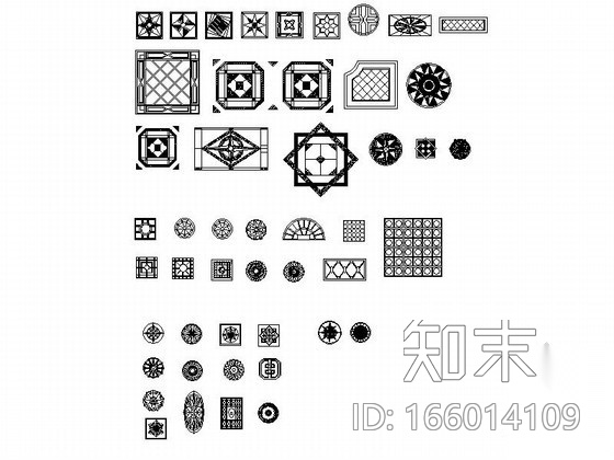 地面拼花CAD图块下载cad施工图下载【ID:166014109】