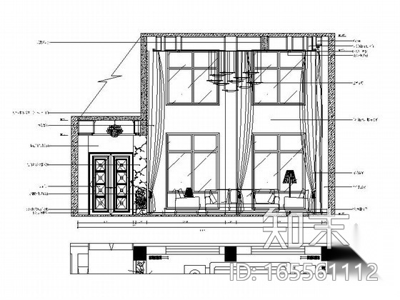 [福建]某时尚三层别墅全套施工图cad施工图下载【ID:165561112】