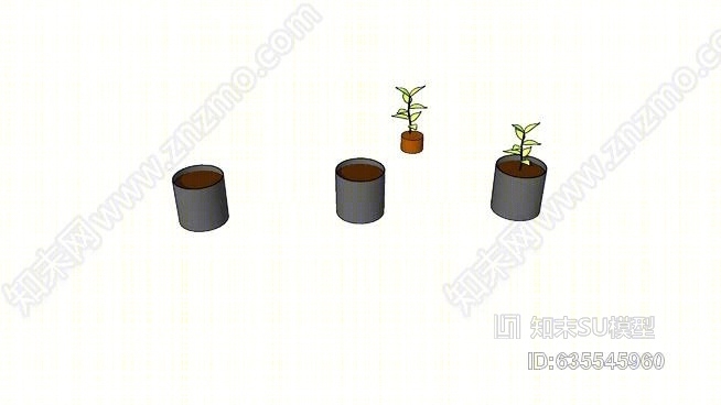 植物在塑料袋中SU模型下载【ID:635545960】