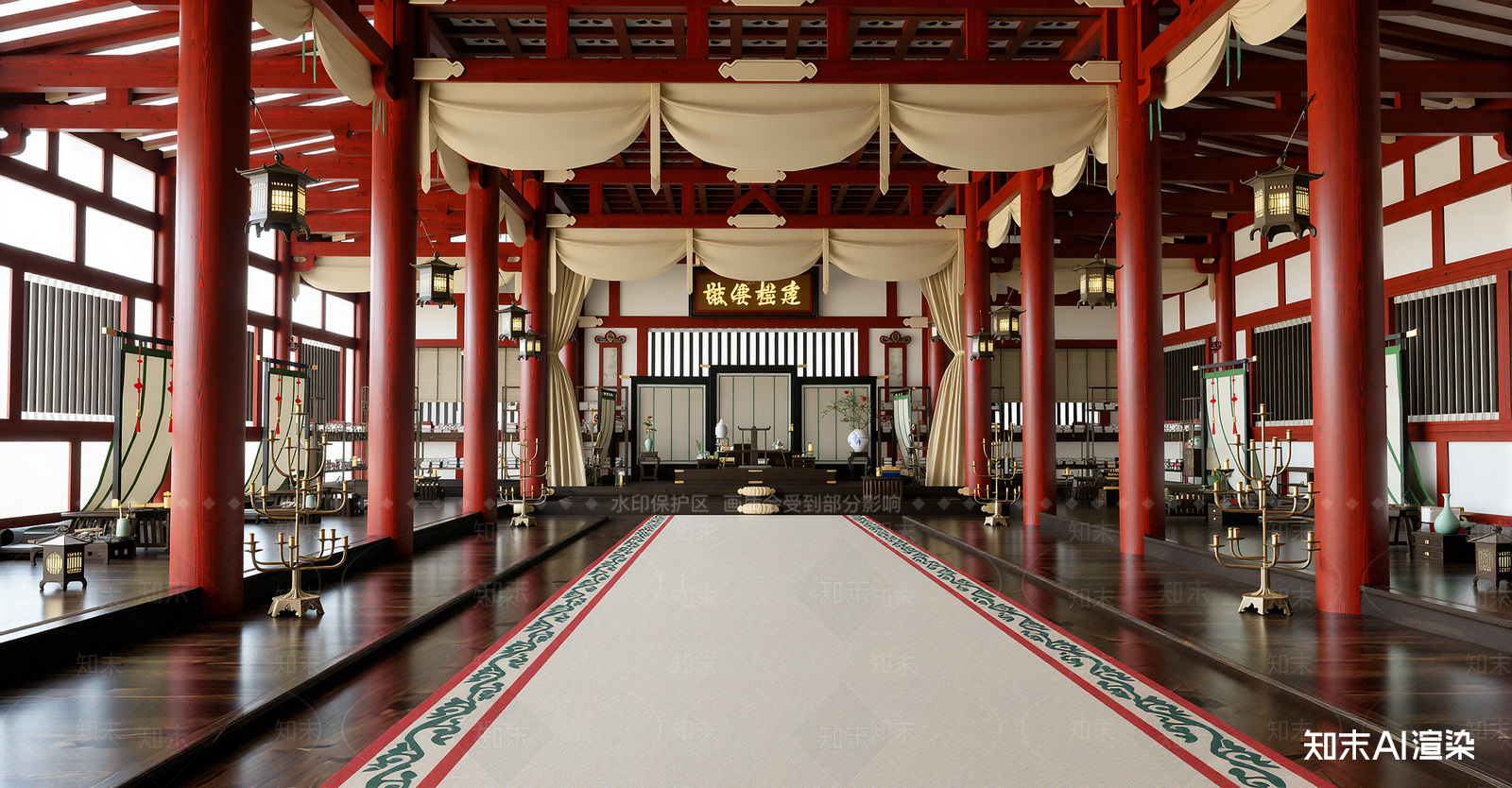 中式其他公共空间SU模型下载【ID:1216047776】