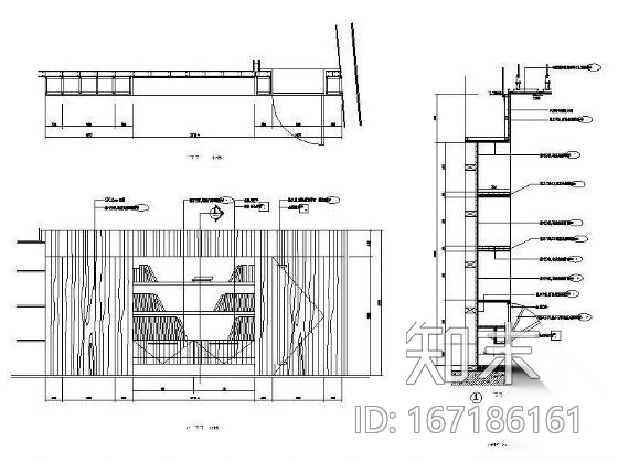 咖啡吧书架详图cad施工图下载【ID:167186161】