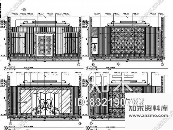 图块/节点山东某大酒店小会议室立面图施工图下载【ID:832190763】