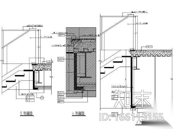 奥迪展厅楼梯详图cad施工图下载【ID:166113155】