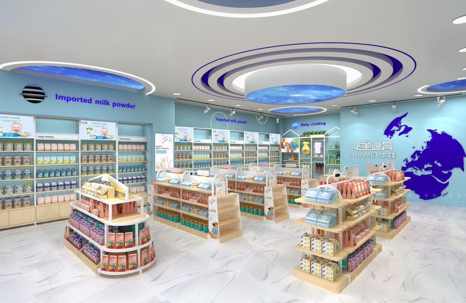 现代婴儿用品店3D模型下载【ID:1118545838】