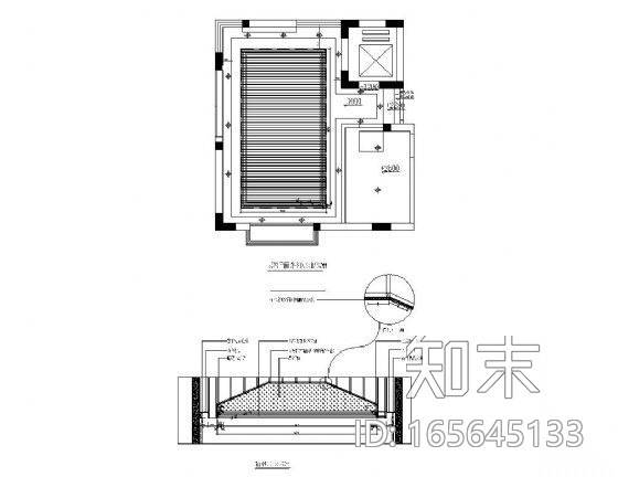 卧室吊顶详图cad施工图下载【ID:165645133】