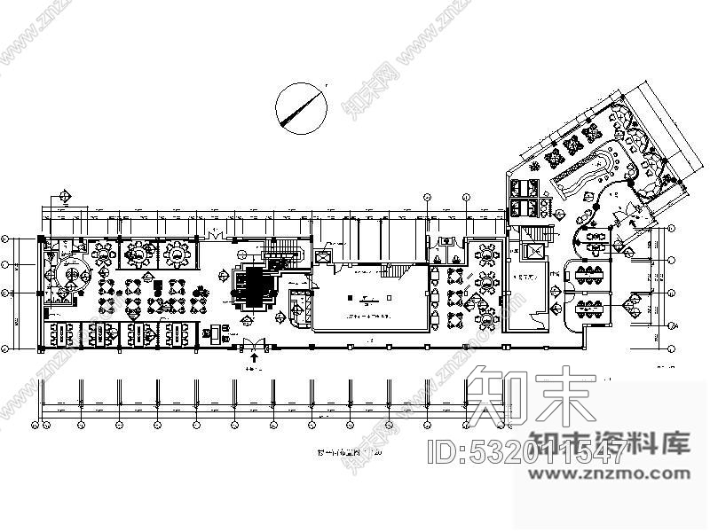 施工图经典中式二层餐厅施工设计方案cad施工图下载【ID:532011547】