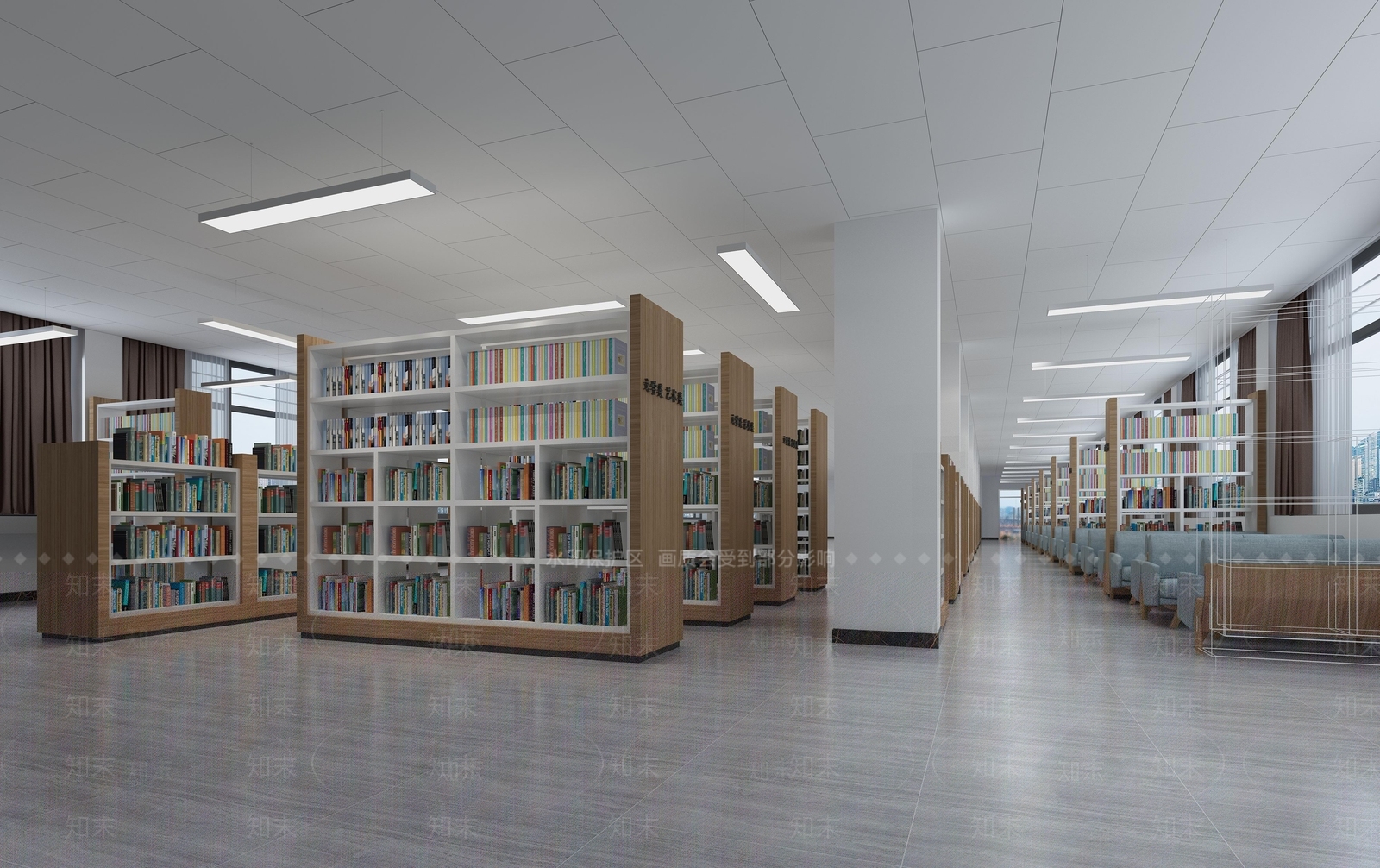 现代书柜3D模型下载【ID:833196273】