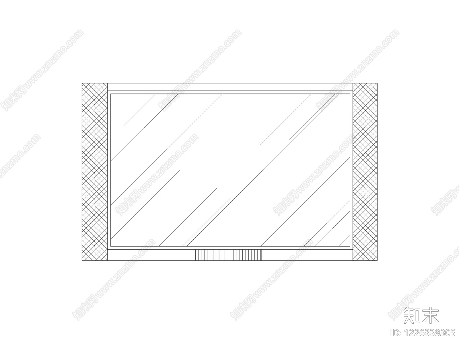 背景墙cad施工图下载【ID:1226339305】