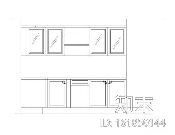 家居厨柜图块集cad施工图下载【ID:161850144】