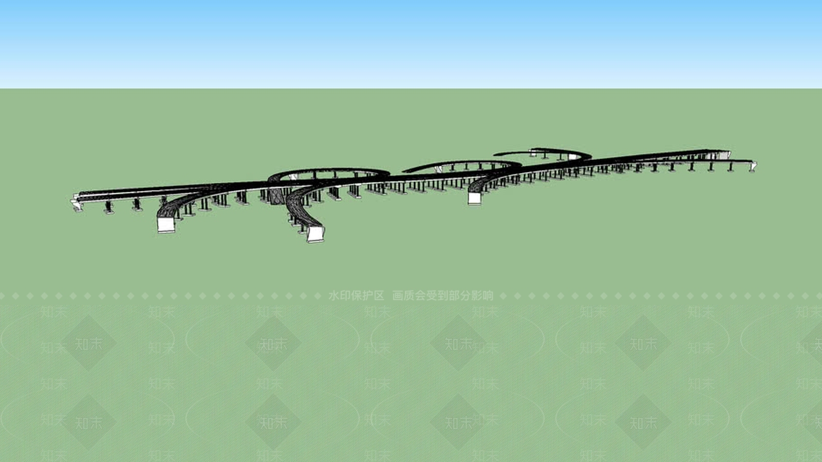 哈立德国王桥SU模型下载【ID:1161993528】