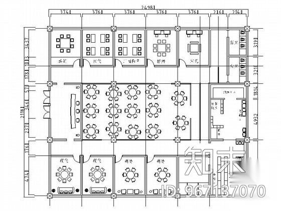 中式餐厅室内装修图(含效果）cad施工图下载【ID:967137070】
