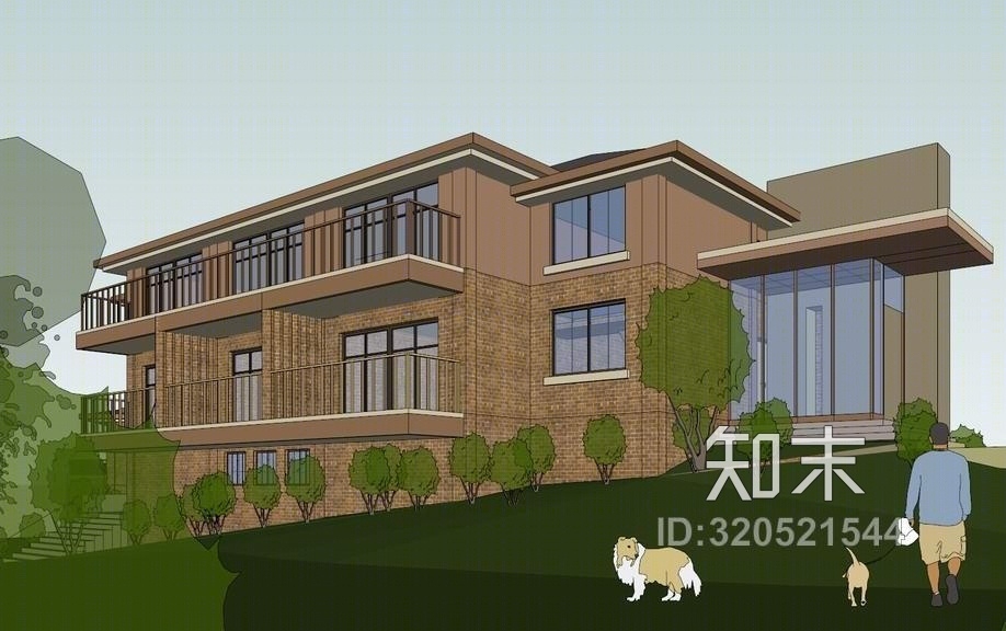草原风民宿SU模型下载【ID:320521544】
