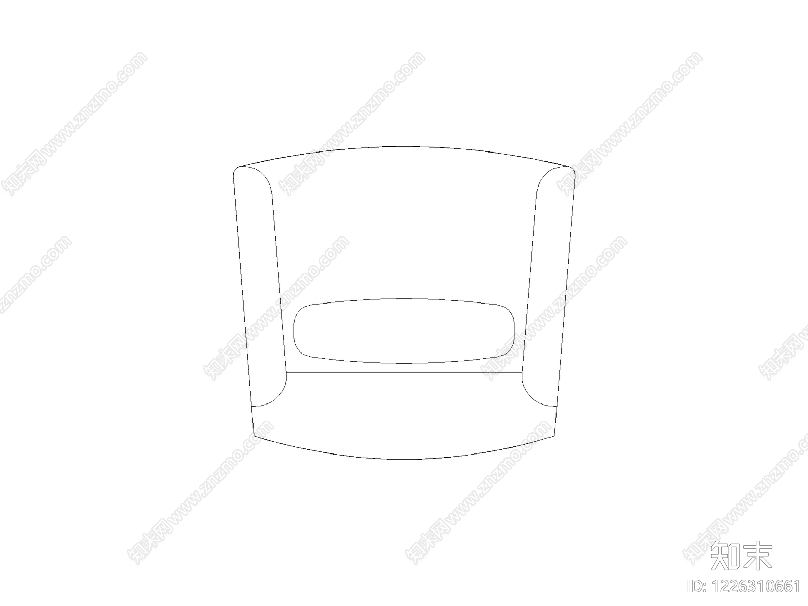 椅子cad施工图下载【ID:1226310661】