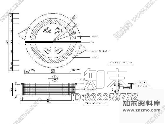 图块/节点弧型服务台详图cad施工图下载【ID:832259752】