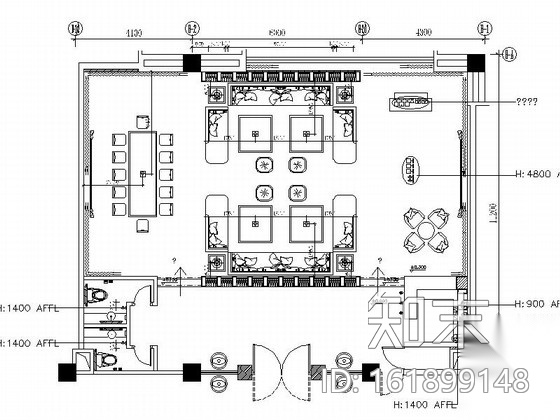 [广东]商务休闲国际酒店现代KTV包间装修施工图（含效果...施工图下载【ID:161899148】