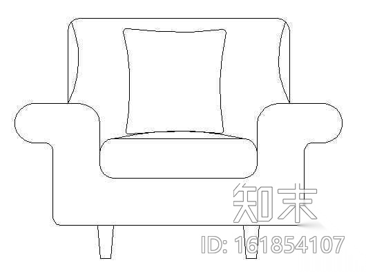 沙发立面CAD图块6cad施工图下载【ID:161854107】