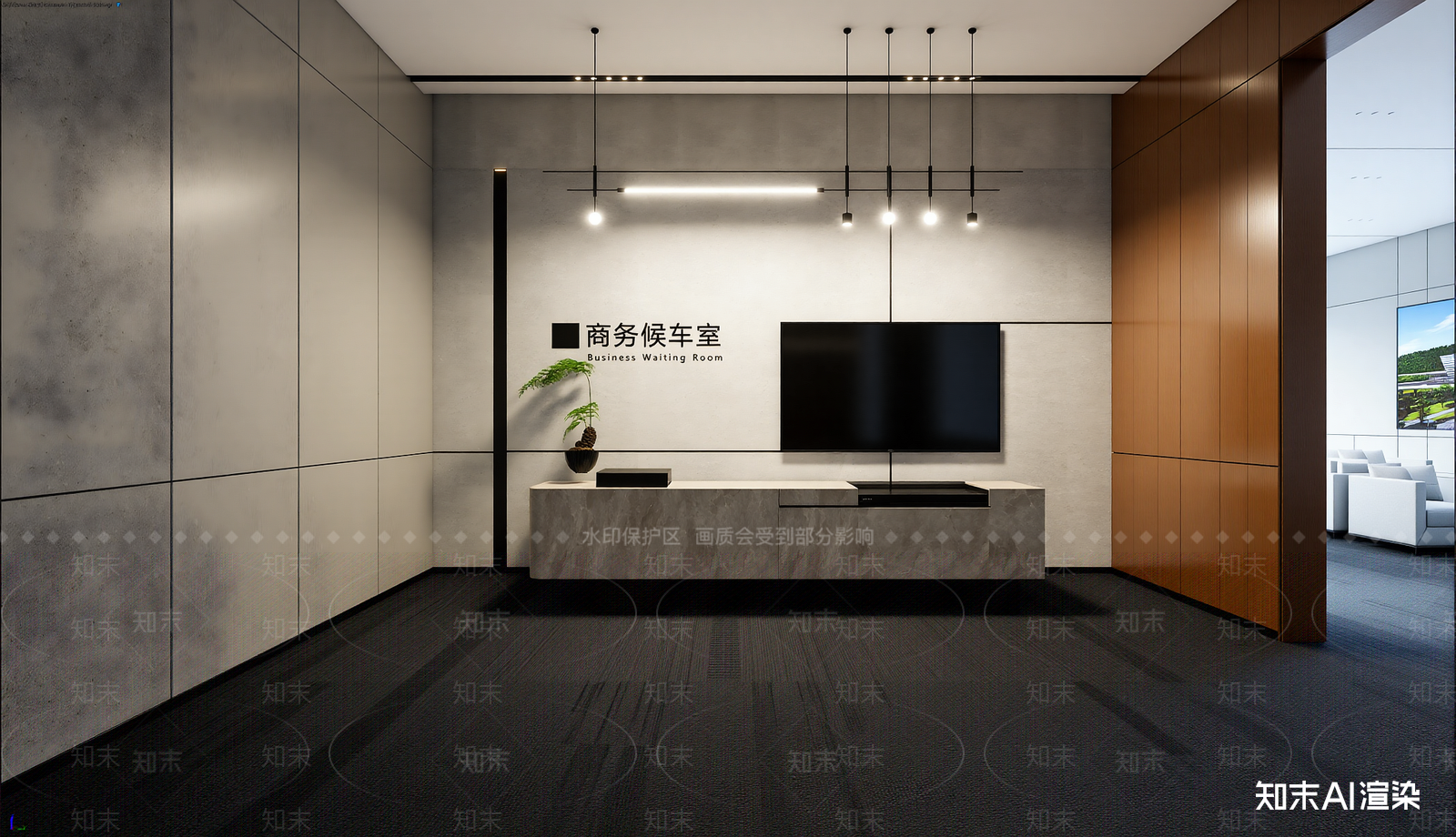 现代休息区3D模型下载【ID:1221928303】