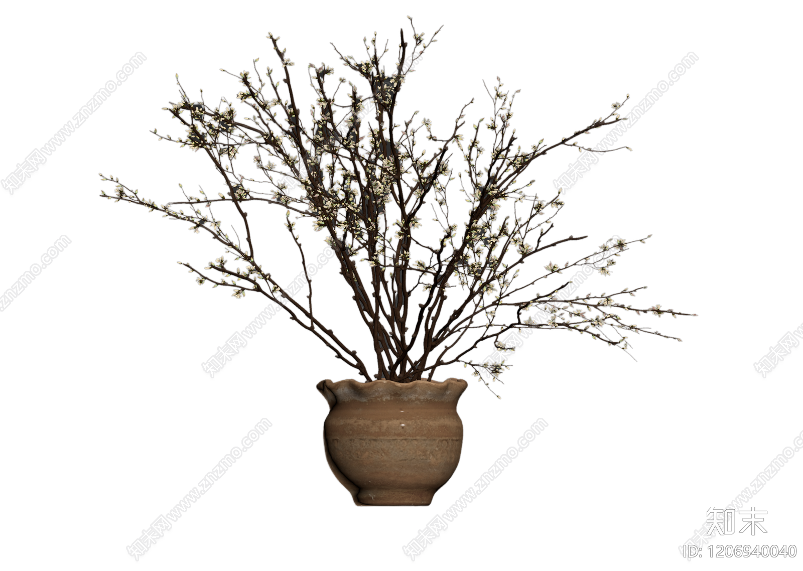 盆栽花卉装饰3D模型下载【ID:1206940040】