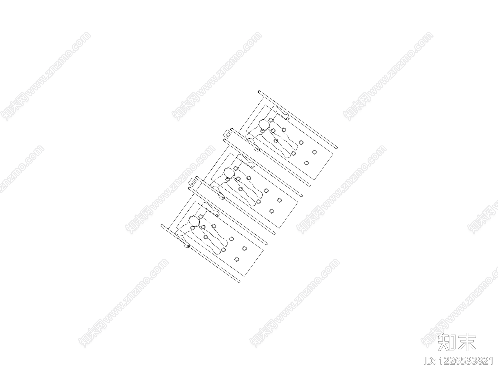 现代桌子CAD图纸