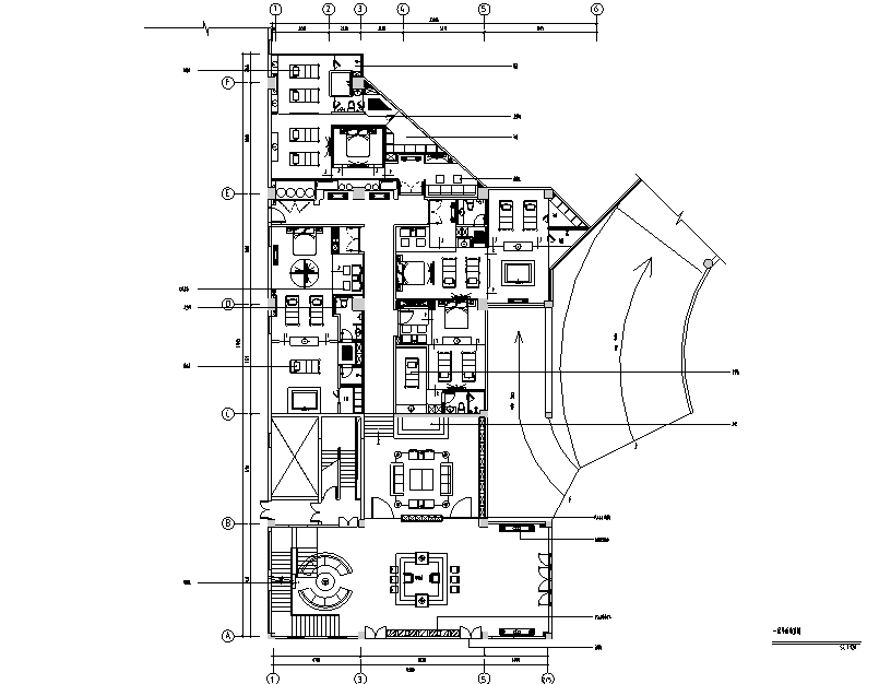 [福建]铭濠酒店会所SPA空间设计施工图（附效果图）施工图下载【ID:160430137】