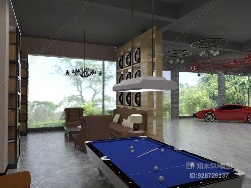 汽车4S店SU模型下载【ID:928729137】