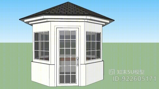 凉亭SU模型下载【ID:922605171】
