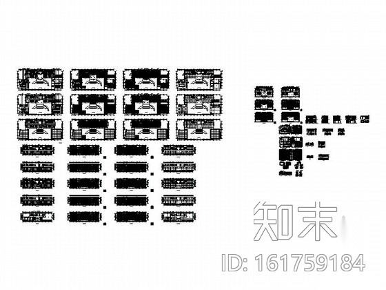 某八层办公楼装修施工图（含效果图）cad施工图下载【ID:161759184】