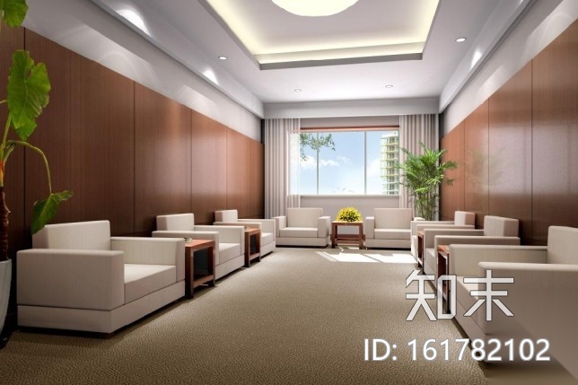 现代风格办公空间装修施工图（附效果图）施工图下载【ID:161782102】