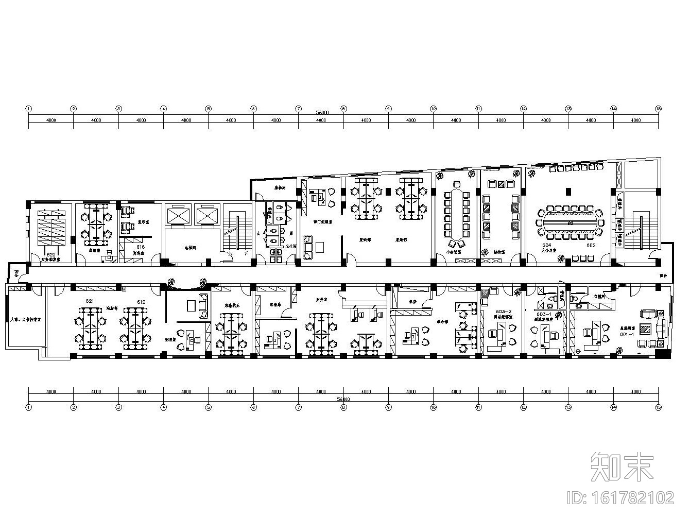 现代风格办公空间装修施工图（附效果图）施工图下载【ID:161782102】