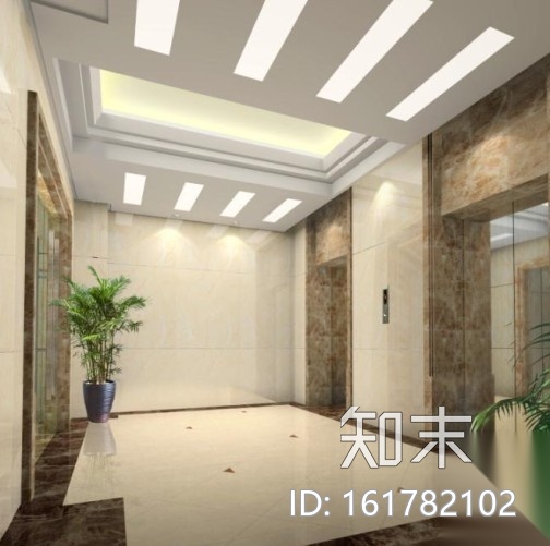 现代风格办公空间装修施工图（附效果图）施工图下载【ID:161782102】