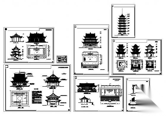 某古建寺院建筑修复性规划及设计cad施工图下载【ID:160729164】