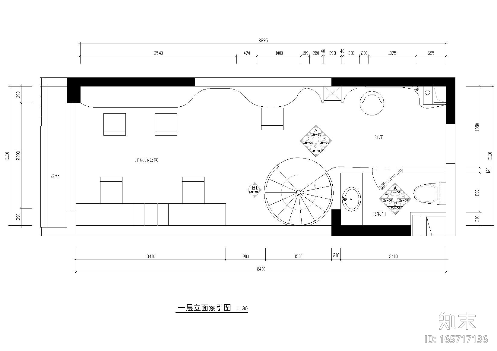 [深圳]嘉葆润地产样板房装饰施工图+效果图cad施工图下载【ID:165717136】