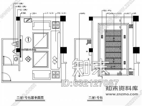 施工图某ktv包间设计装修图Ⅱcad施工图下载【ID:632127087】