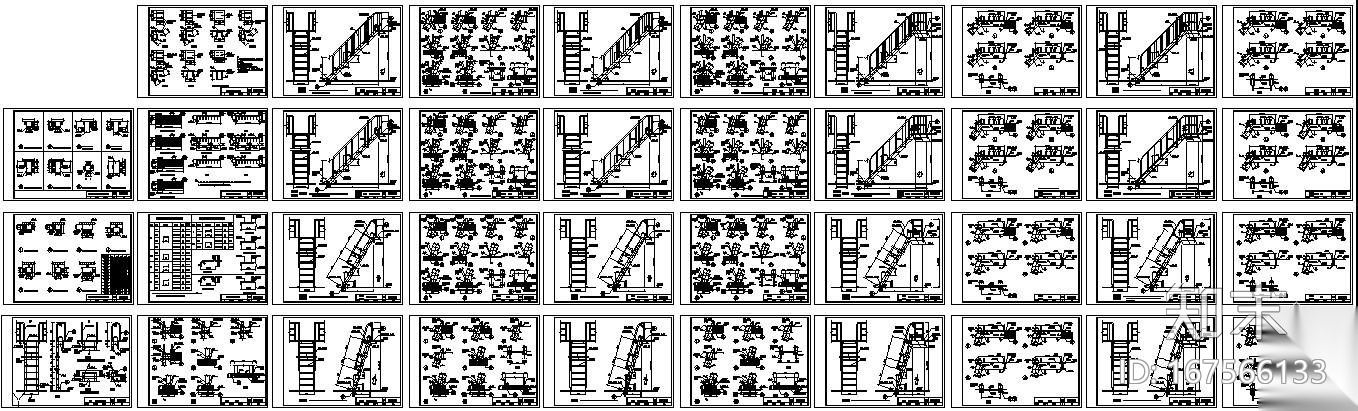 某钢梯节点构造图集cad施工图下载【ID:167566133】
