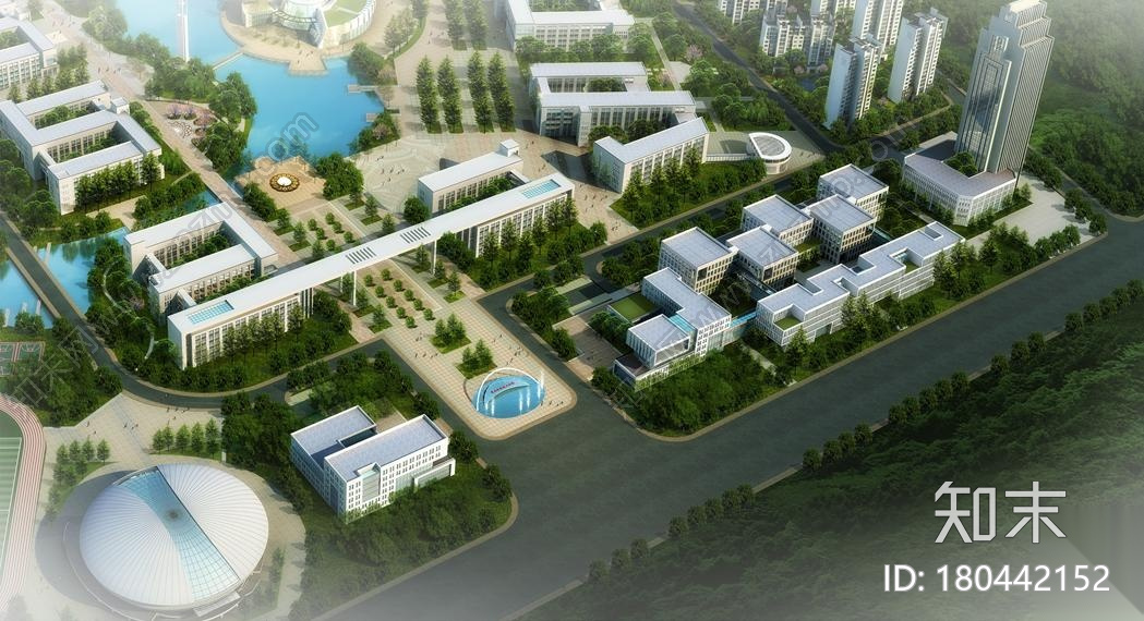 [湖北]五层现代风格白色体块高等学院建筑设计方案文本...cad施工图下载【ID:180442152】