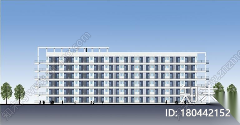 [湖北]五层现代风格白色体块高等学院建筑设计方案文本...cad施工图下载【ID:180442152】