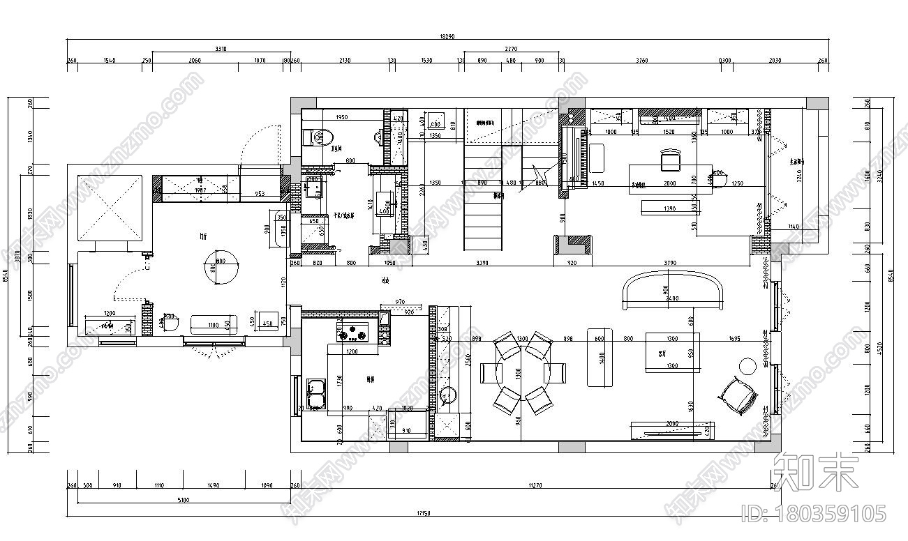 杭州协安紫郡300M²别墅装修施工图+水电图施工图下载【ID:180359105】