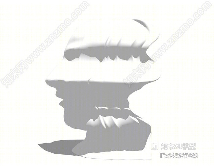 头像雕塑SU模型下载【ID:645337689】