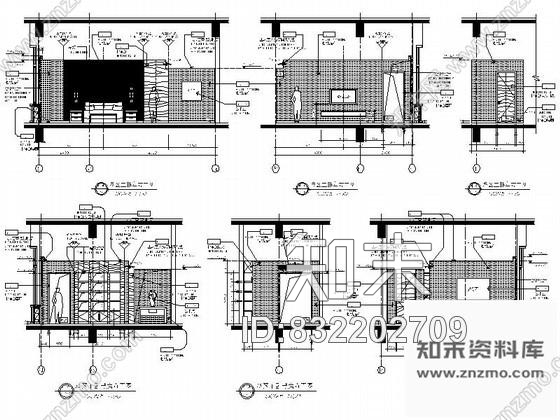 图块/节点现代主卧书房立面图cad施工图下载【ID:832202709】