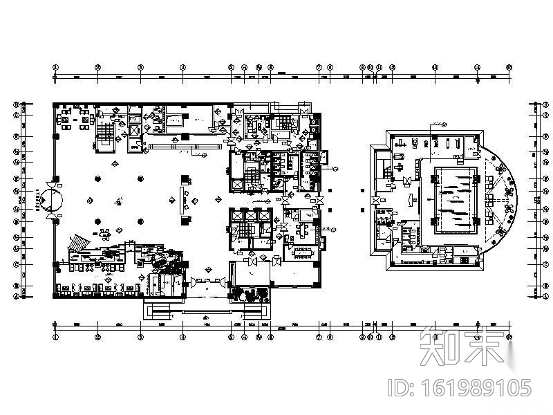 [山西]某国际大酒店装修图(含效果)cad施工图下载【ID:161989105】