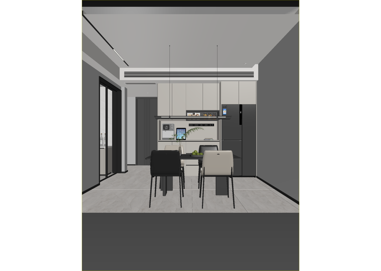 现代家居餐厅3D模型下载【ID:1214808548】